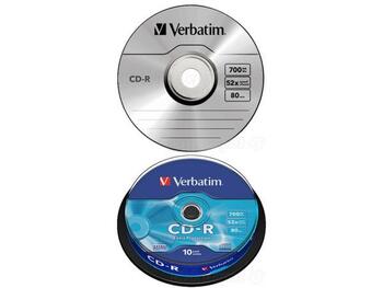 Verbatim Матрицы CD-R 700MB 1x-52x Дополнительная защита / 10 Pack Spindle (43437V)