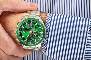 Giewont Chronograph Sapphire Vīriešu pulkstenis / sudrabaini zaļš (GW7290-B7)