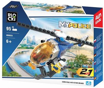 Blocki MyPolice Policijas Helikopters / KB0655 / Konstruktors ar 95 detaļām / Vecums 6+ (KB0655)