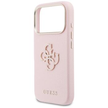 Case Guess FW Resin Logo Защитный чехол для iPhone 17 Pro / розовый (GUHCP17S5PS4RGGP)