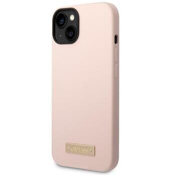 Guess GUHMP14MSBPLP Hardcase Silicone Logo Plate MagSafe Защитный чехол для iPhone 14 Plus/15 Plus 6.7