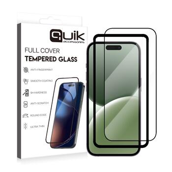 Quik Accessories Full Cover Tempered Glass Защитное Стекло для Apple iPhone 16 Pro (QK-TG-IPH-16-PR)