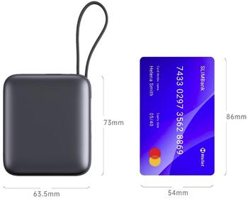 Swissten Power Bank 10000 mAh со встроенными кабелями USB-C и Lightning (22013939)