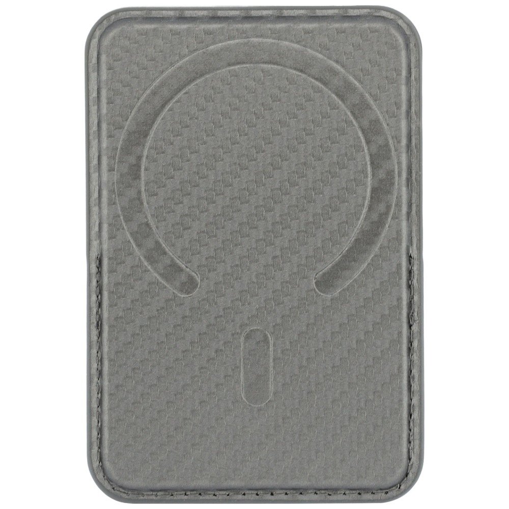 BMW M Carbon Wallet Case Metal Logos MagSafe Telefona maciņš ar rāvējslēdzēju / antracīts (BMOWMCS26PCILA)