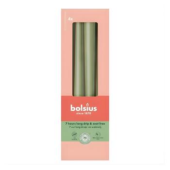 Bolsius Galda Sveces 4gab 245/24mm Olive Green (37356970)