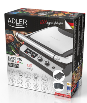Adler AD 3059 Elektriskais Grils 3000W (AD3059)