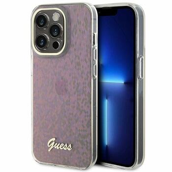 Guess IML Faceted Mirror Disco Iridescent Case Защитный Чехол для iPhone Apple 15 Pro (GUHCP15LHDECMP)