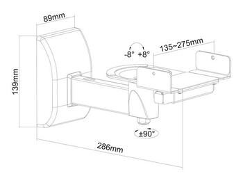 Multibrackets MB-7876 Universāls skaļruņu stiprinājums max 15kg (MB-7876)