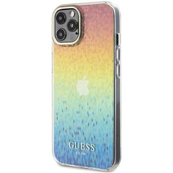 Guess GUHCP12MHDECMI IML Faceted Mirror Disco Iridescent Aizsargapvalks priekš iPhone 12/12 Pro 6.1