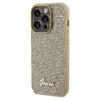 Guess GUHCP14LPMSDGSD Hardcase Disco Metal Script Aizsargapvalks priekš iPhone 14 Pro 6.1