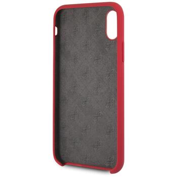 Guess GUHCPXLSGLRE Silicone Hardcase Aizsargapvalks priekš iPhone X/Xs / sarkans (GUHCPXLSGLRE)