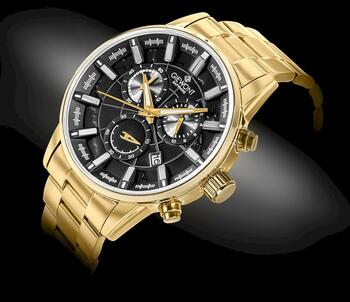 Giewont Chronograph Sapphire Vīriešu pulkstenis GW4580-B4 / zelta/melns (GW4580-B4)