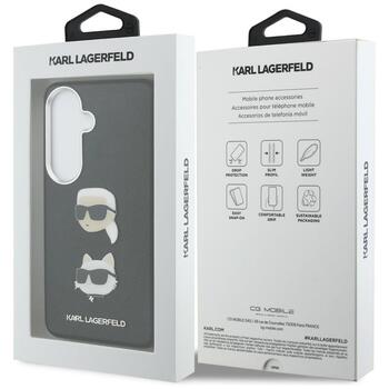 Karl Lagerfeld Saffiano Double Heads Metal Aizsargapvalks priekš Samsung Galaxy S26 / melns (KLHCS26SPSFDHPOK)