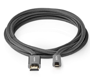 Nedis CVTB34700GY20 Ātrgaitas HDMI™ Kabelis ar Ethernet| HDMI™ Micro maler | 4K@60H | 2.00 m (CVTB34700GY20)
