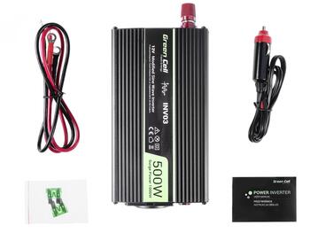 GreenCell Автомобильный инвертор 12V / 230V / 500W / 1000W (INV03DE)