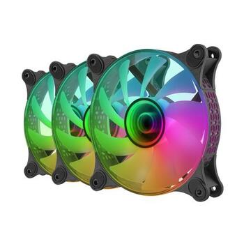 Mars Gaming MF-3DKIT Infinity Mirror ARGB 120mm Комплект кулеров для компьютера с дистанционным управлением (MF3DKIT)