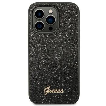Guess GUHCP14LHGGSHK Glitter Script Aizsargapvalks priekš iPhone 14 Pro 6,1