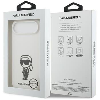 Case Karl Lagerfeld Silicone Karl Sketch & Logo MagSafe Aizsargapvalks priekš iPhone Air / balts (KLHMP17MSKIGROH)