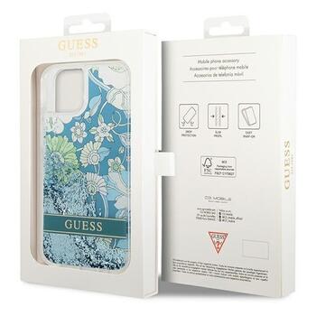 Guess GUHCP14MLFLSN Flower Liquid Glitter Aizsargapvalks priekš iPhone 14 Plus / 15 Plus 6.7