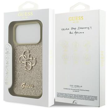 Guess Fixed Glitter Big 4G case Защитный чехол для iPhone 17 Pro / золотой (GUHCP17LHG4SGD)