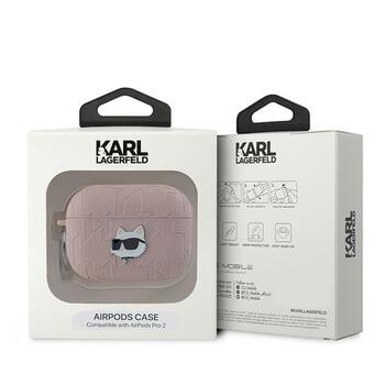 Karl Lagerfeld KLAP2PGCHPP Защитный чехол для AirPods Pro2 (2022/2023) Monogram Choupette Head / розовый (KLAP2PGCHPP)