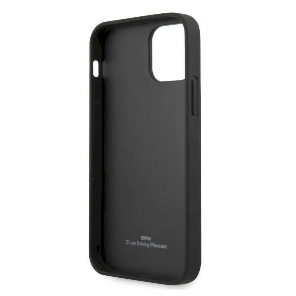 BMW BMHCP12MRSPPR Leather Curve Perforate Aizsargapvalks priekš iPhone 12 / 12 Pro 6,1