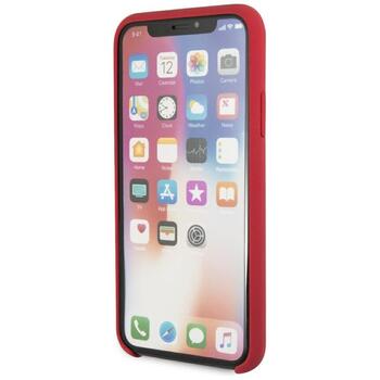 Guess GUHCPXLSGLRE Silicone Hardcase Aizsargapvalks priekš iPhone X/Xs / sarkans (GUHCPXLSGLRE)