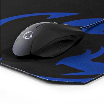 Nedis GMMP100BK Комплект игровой мыши и коврика для мыши 1600DPI / 1,5м (GMMP100BK)