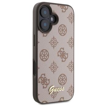 Guess GUHMP16SPGPYSW Peony Script MagSafe Защитный чехол для iPhone 16 6.1