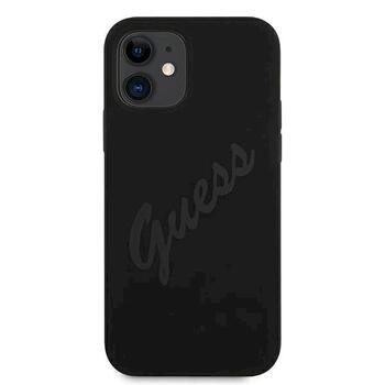 Guess GUHCP12SLSVSBK Script Vintage Aizsargapvalks priekš iPhone 12 mini 5,4
