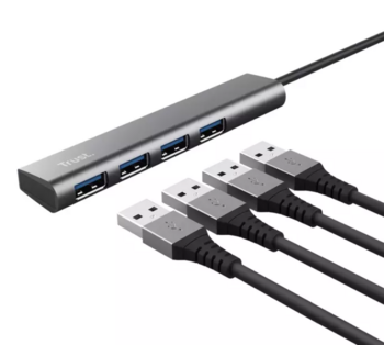 Trust Halyx USB 3.2 Gen 1 (3.1 Gen 1) USB Hubs Type-A 5 Mbit/s (24948)