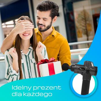 Extralink Massage Gun Pro Массажный пистолет / 3800 об/мин / 6 сменных насадок (MSG-01-PRO)