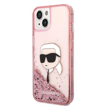 Karl Lagerfeld KLHCP14MLNKHCP Glitter Karl Head Aizsargapvalks priekš iPhone 14 Plus / 15 Plus 6,7