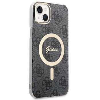 Guess Set GUBPP14MH4EACSK Case+ Charger Aizsargapvalks un lādētājs priekš iPhone 14 Plus / 15 Plus 6.7