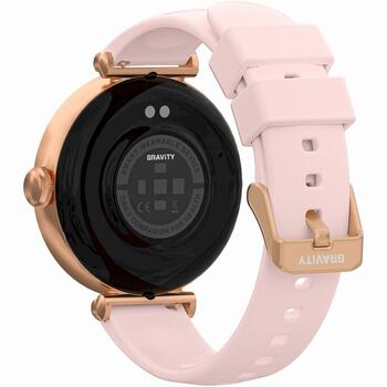 Smartwatch Gravity Viedpulkstenis / rožu zelts-sudrabs, rozā, 2 siksniņas, GT26-4 (GT26-4)