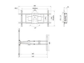 Multibrackets MB-6881 TV sienas grozāmais  kronšteins televizoriem līdz 90