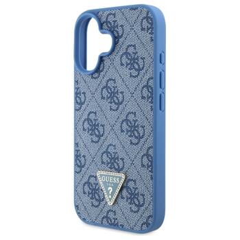Guess GUHCP16SP4TDSCPB Leather Metal Logo Strass Crossbody Aizsargapvalks priekš iPhone 16 6.1