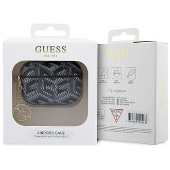 Guess GUAP2PGCE4CK Aizsargapvalks priekš AirPods Pro 2 (2022/2023) / melns GCube Charm (GUAP2PGCE4CK)