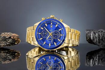 Giewont Chronograph Sapphire Vīriešu pulkstenis GW7290-B6 / zelta zils (GW7290-B6)