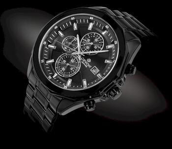Giewont Vīriešu pulkstenis Chronograph Sapphire GW7290-B1 / melns (GW7290-B1)