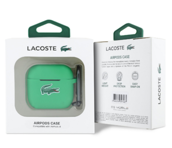 Lacoste Liquid Silicone Croc Logo Case Чехол для наушников Apple AirPods 4 (LCA4SLON)