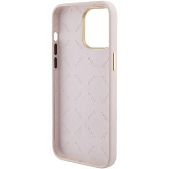 Guess Silicone Logo Strass 4G Back Case Защитный Чехол для Apple iPhone 15 Pro Max (GUHCP15XM4DGPP)