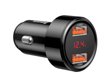 Baseus Magic Auto Lādētājs  2x USB / QC /  3.0 / 45W (CCMLC20A-01)