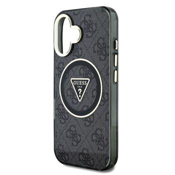 Guess IML 4G Glitter and Triangle Logo MagSafe Aizsargapvalks priekš Apple iPhone 16 (GUHMP16SHG4PRTGK)