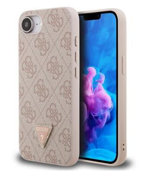 Guess PU 4G Strass Triangle Metal Logo Case Чехол для Apple iPhone 16e (GUHCPSE4P4TDPP)