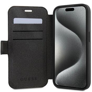 Guess GUBKP15L4GMGGR book 4G Metal Logo Защитный чехол для iPhone 15 Pro 6.1