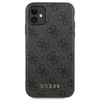 Guess GUHCN61G4GFGR Hardcase 4G Metal Gold Logo Aizsargapvalks priekš iPhone 11 6,1