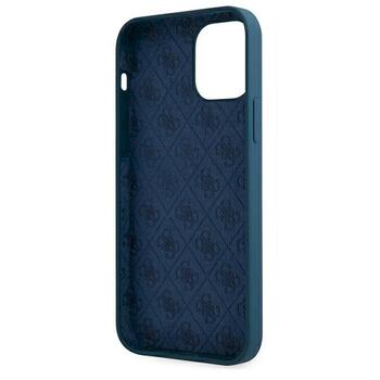 Guess GUHCP12LLSLMGBL Metal Logo Script Aizsargapvalks priekš iPhone 12 Pro Max 6,7