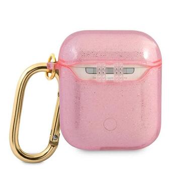 Guess GUA2UCG4GP AirPods cover Glitter Collection Защитный чехол для AirPods / розовый (GUA2UCG4GP)