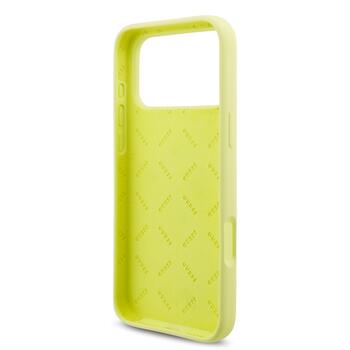 Guess Liquid Silicone 4G Metal Logo Case Защитный чехол для iPhone 17 Pro Max / жёлтый (GUHCP17XSC4GLMY)